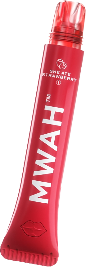 Mwah She Ate Strawberry 1G disposable lip gloss vape pen