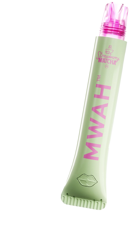 Mwah Strawberry Matcha 1G disposable lip gloss vape pen